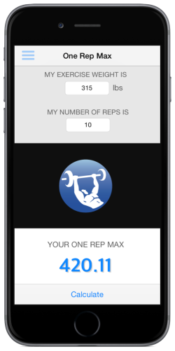 One Rep Max Calculator