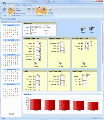 3 Point Body Fat Caliper Chart